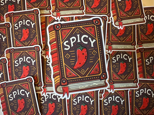 Spicy Book Die Cut Sticker