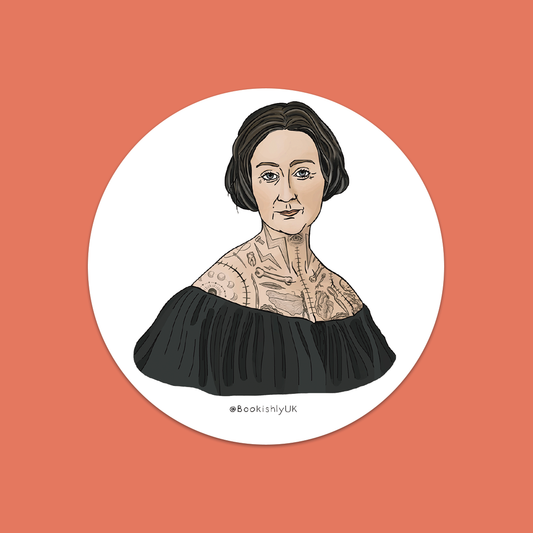 Mary Shelley With Tattoos | Vinyl Laptop Sticker