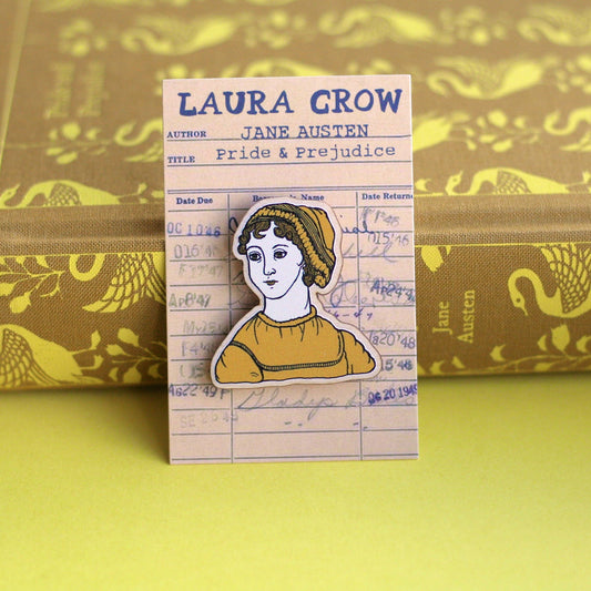 Jane Austen Author Wooden Pin