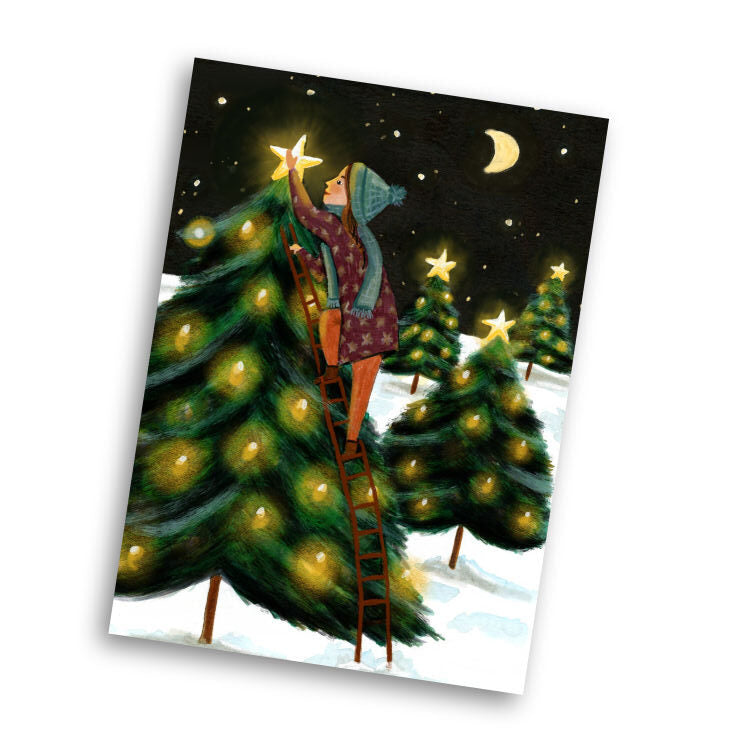 Decorate the tree | Christmas post card