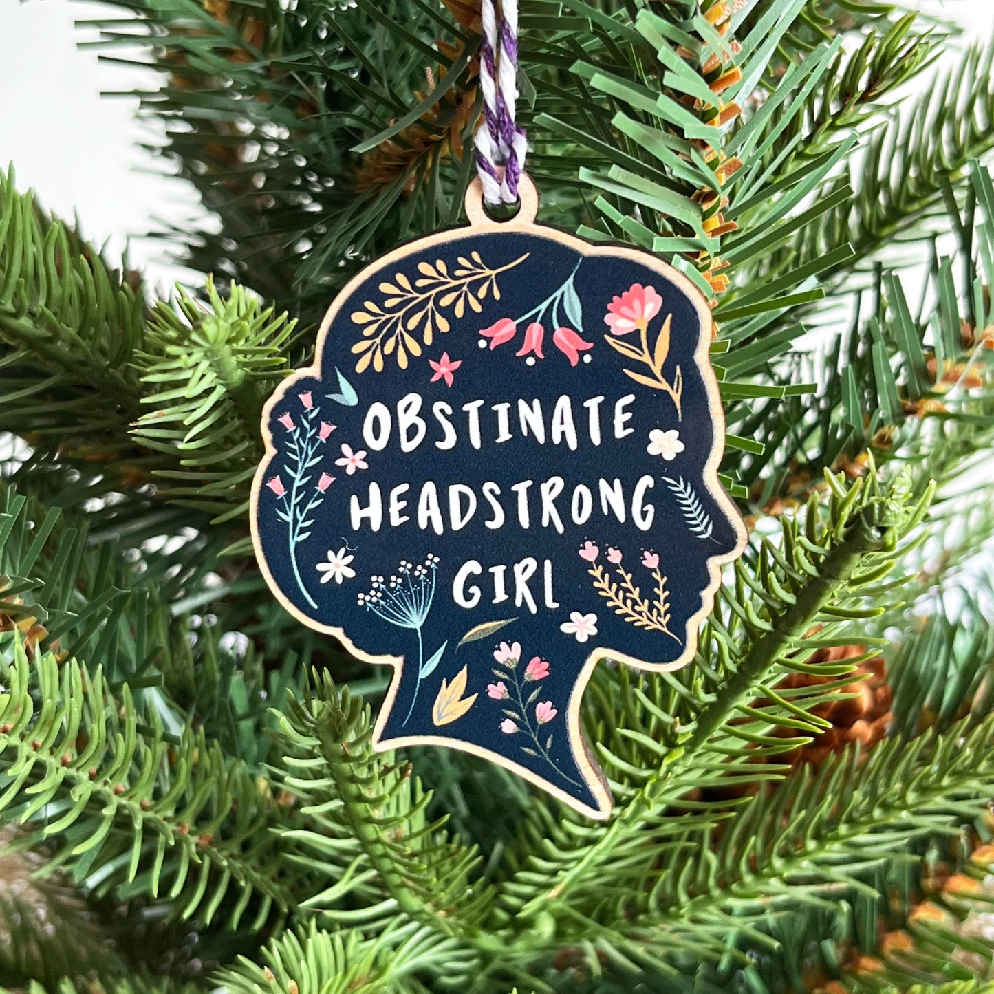 Obstinate Headstrong Girl - Pride and Prejudice Decoration: Red & White