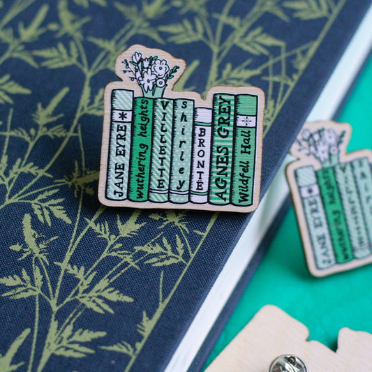 Bronte Sisters Bookshelf Wooden Pin