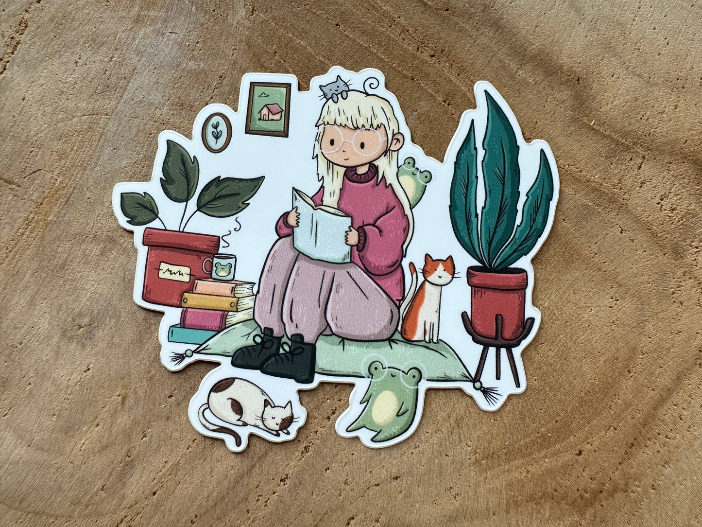 Reading Buddies Die Cut Sticker